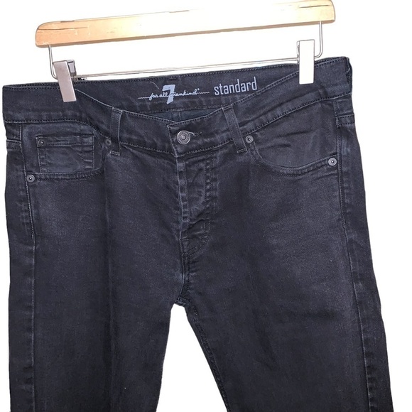 7 for All Mankind Black Jean Standard Cut - Picture 3 of 10